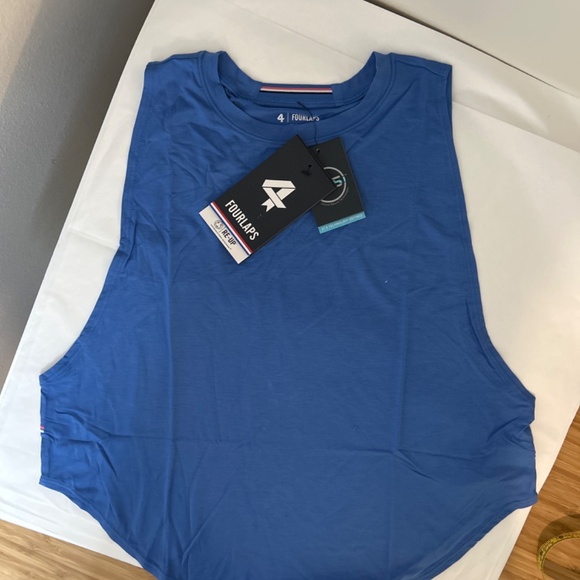 NWT FOURLAPS CURVE TANK IN AZURE - Picture 3 of 8